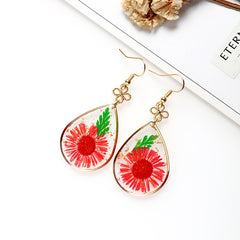 Real Floral Earrings Creative Dried Flower Earrings