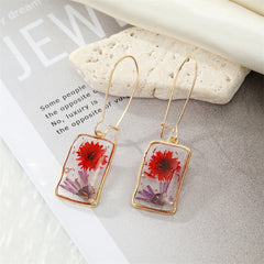 Real Floral Earrings Creative Dried Flower Earrings