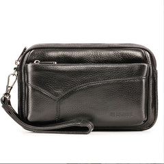 Business Clutch Wallet Real Leather Wrist Money Bags First Layer