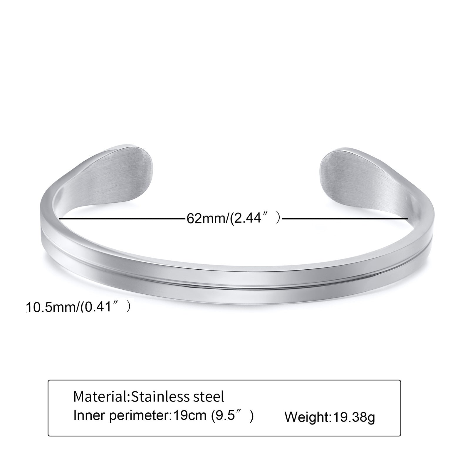 Thin Bracelet,Stainless Steel Cuff  Bangle Bracelet