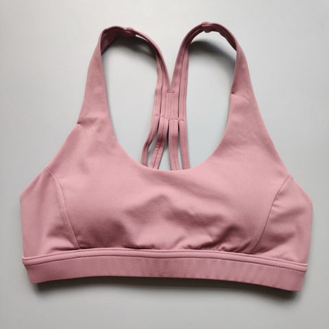 Sports Bras Cross Back Yoga Bra Medium Support Push Up Workout Bras