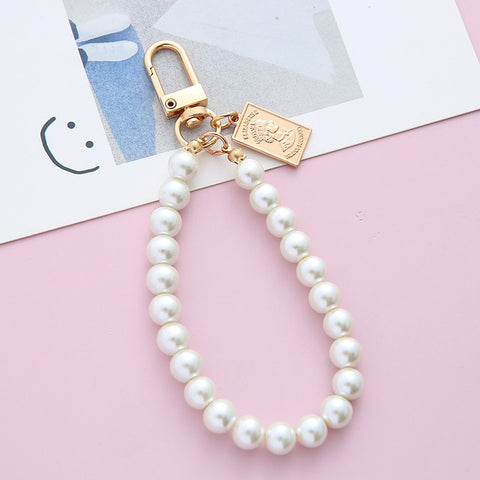 Retro Beauty Keychain Heart Pearl Small Gift