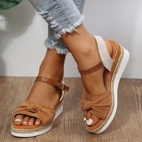 Womens Wedge Sandals Peep Toe Platform Non-slip Gladiator