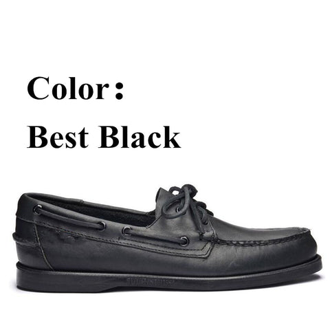 Men Genuine Leather Driving Shoes Docksides Classic Boat Shoe