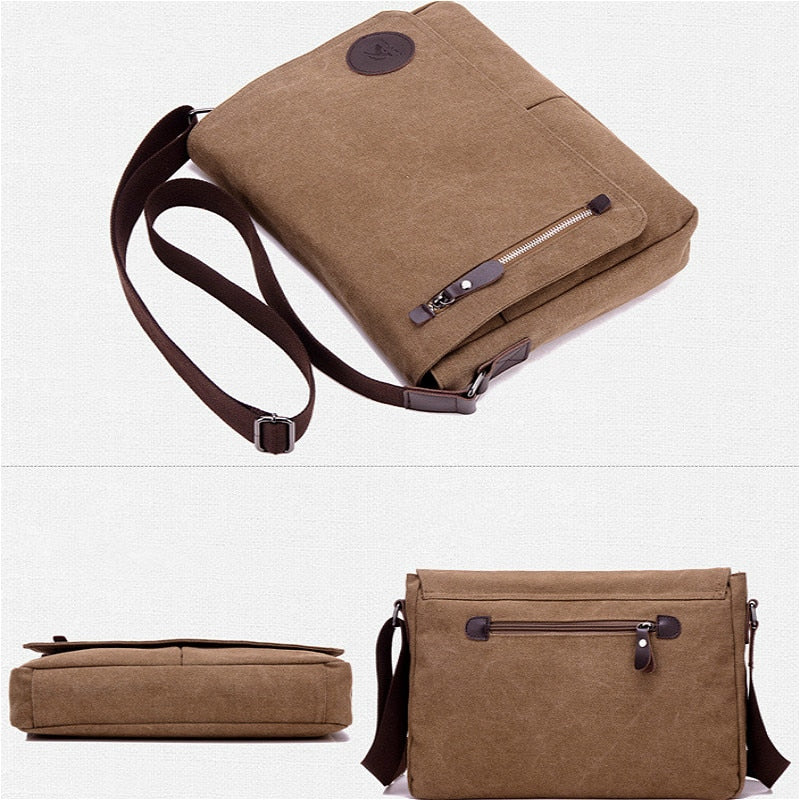 Men Crossbody Canvas Messenger Bags Leisure Shoulder Casual