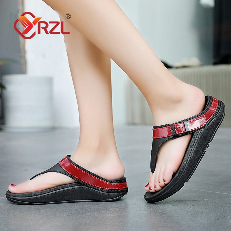 Flip Flops Women Platform Sandals Soft Sole Wedge Slippers Outdoor