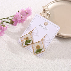 Real Floral Earrings Creative Dried Flower Earrings