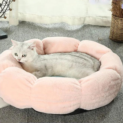 Pet Flower Round House Warm Supplies Mat Bed Thickened