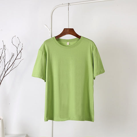 Soft Basic T Shirt Women Oversized Casual Solid Tee
