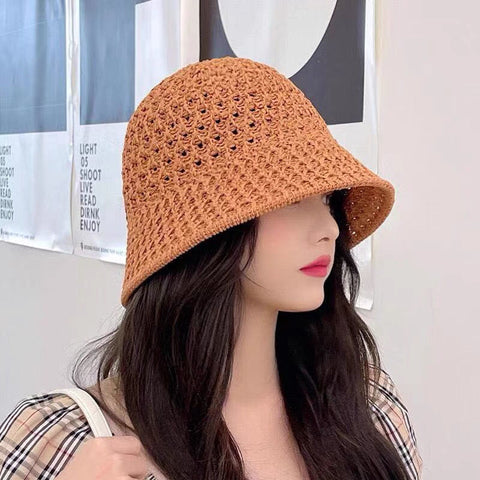 Handmade Crochet Floppy Top Hats Collapsible Dome Bucket Hat