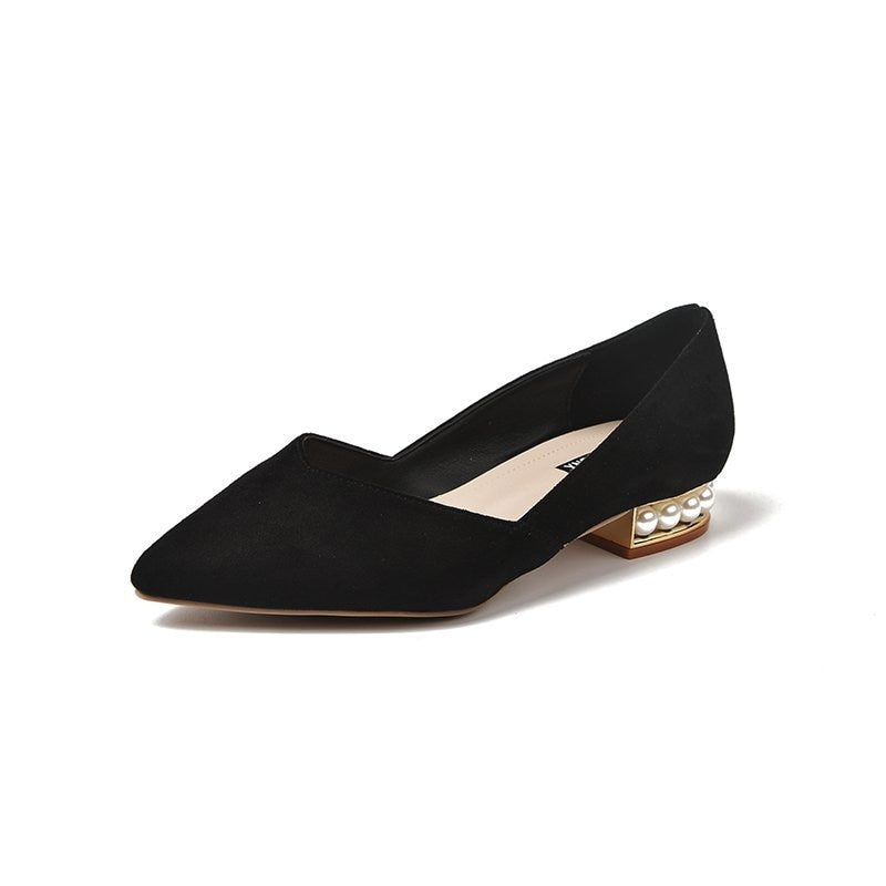 Women Flats Pearl Heeled Slip on Shoes Woman Ballet Flats Pointed Toe