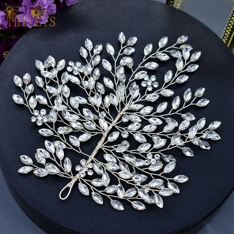 Alloy Leaves Golden Bridal Comb Wedding Hair Accessories