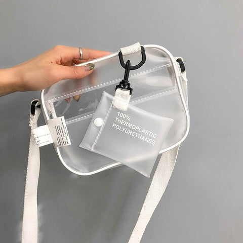 Casual PVC Transparent Clear Women Crossbody Bags Shoulder Bag