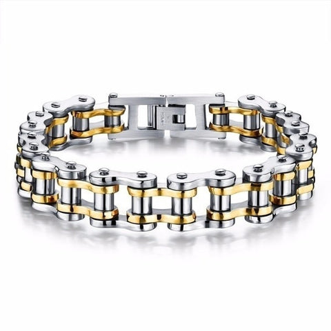 Stainless Steel Biker Chain Bracelet Mens Bracelet Link Chain Motorcycle