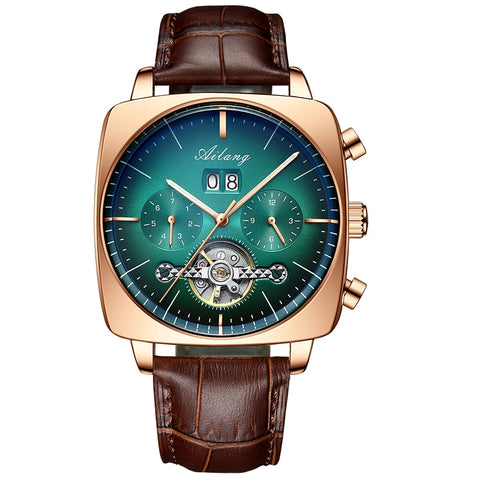 brand watch luxe chronograph Square Large Dial Watch