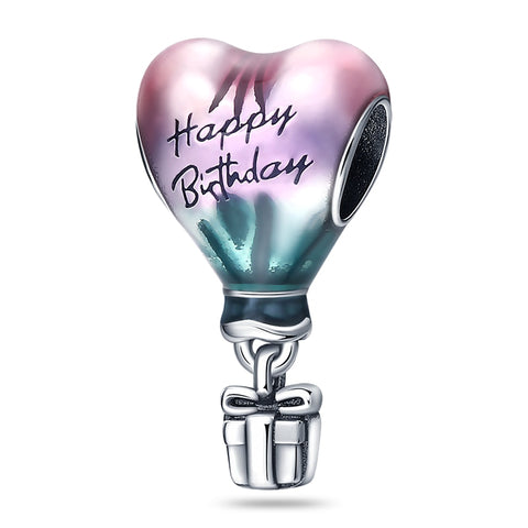 Silver Color Heart Shaped Charms Beads