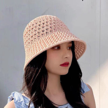 Handmade Crochet Floppy Top Hats Collapsible Dome Bucket Hat
