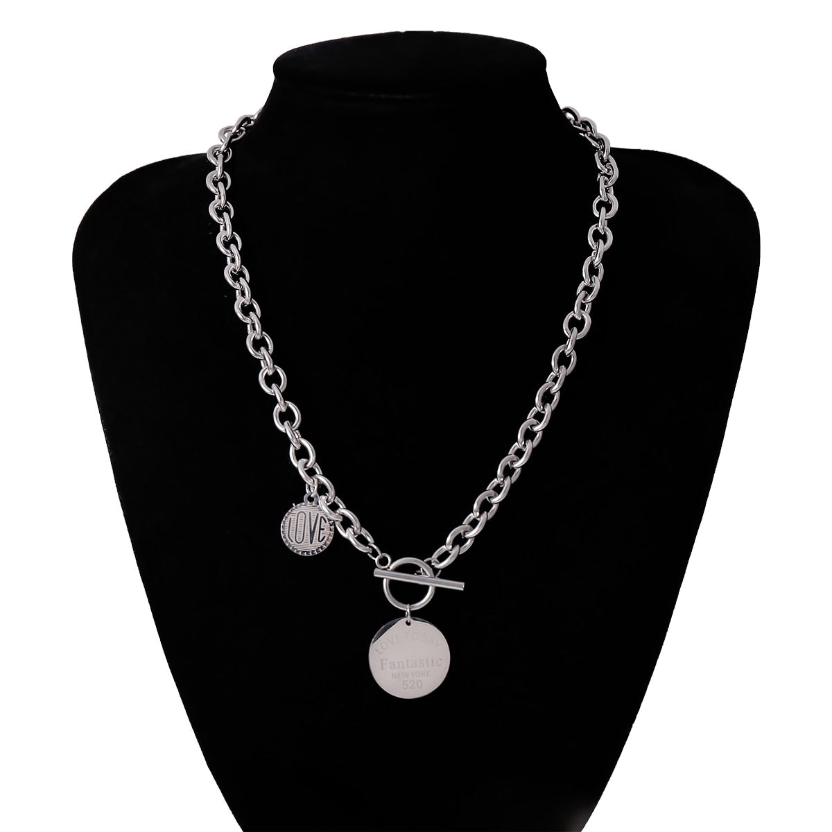 Stainless Steel Chain With Stars/Tassel Pendants Necklace