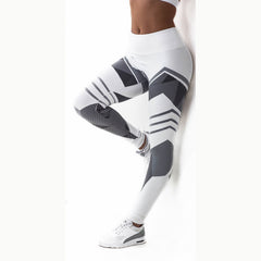 Women Quick Dry Sport Fitness Geometric Printed Sports Pants