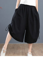 Loose Bloomers Casual Elastic Waist Wide Leg Pants Large Size Middle Waist