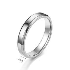 Classic Glossy Ring Men Fashion Stainless Steel Round Finger Ring
