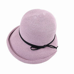 Hepburn Style Straw Hat Women Edge SunHat