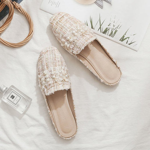 Flat Shoes Elegant Fashion Casual Pointed Toe Shoes Outdoor Slippers