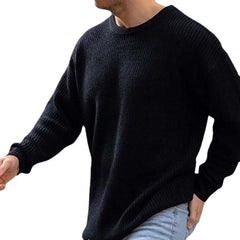 Sweater O-Neck Solid Color Slim Fit Knittwear Autumn Casual Pullovers