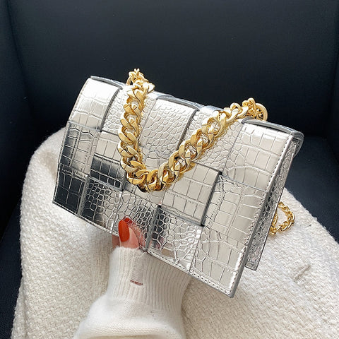 Women Pattern Crossbody Bags Lady Chain Shoulder Bag