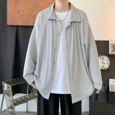 Corduroy Long Sleeve Shirts Shirt Woman Fashion Casual Oversize