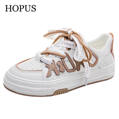 Trend Mesh Thin White Women Sneakers Mixed-Color Breathable Vulcanized Shoes