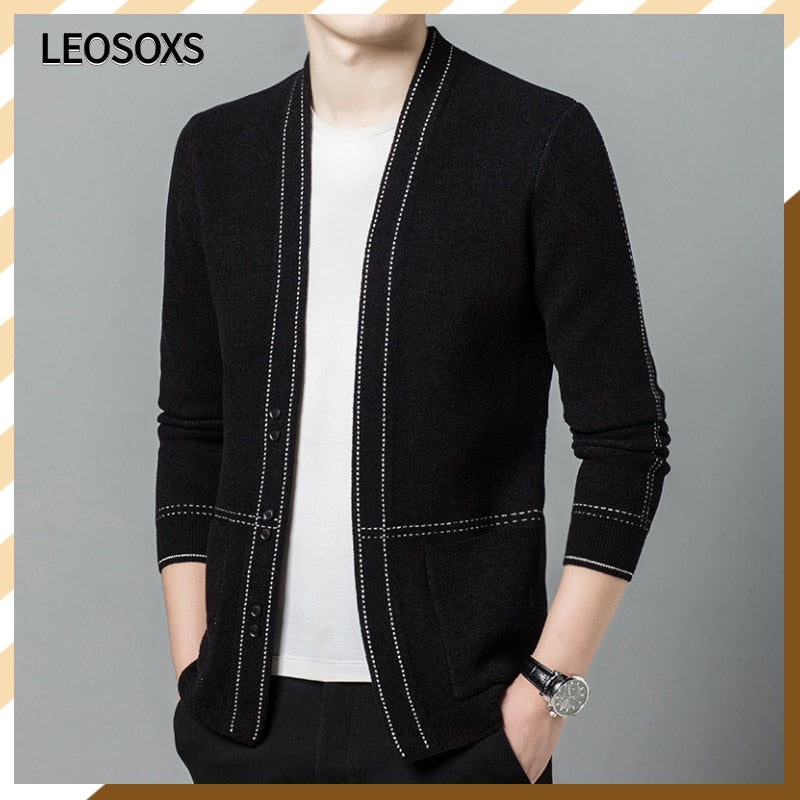 Button Knit Cardigan Sweater Fashion Coat