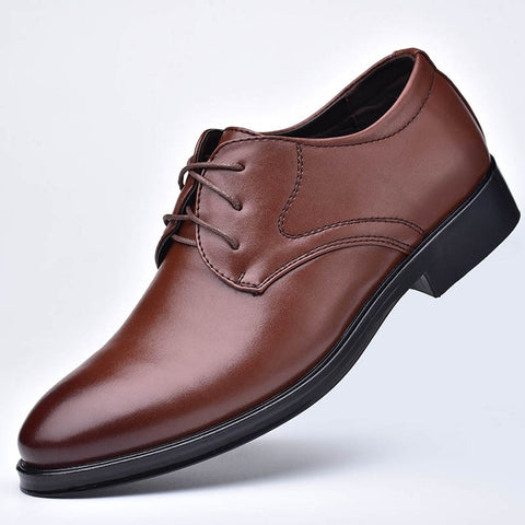 Men Leather Shoes Casual Shoes Slip-on Business Dress Shoes