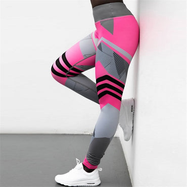Women Quick Dry Sport Fitness Geometric Printed Sports Pants