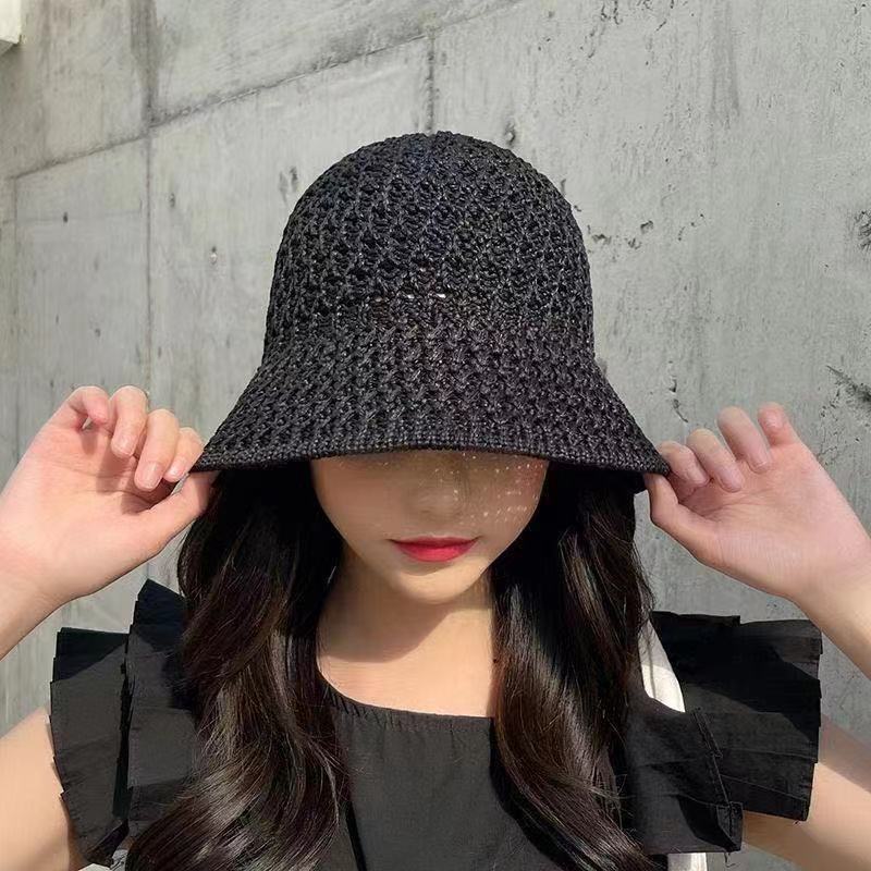 Handmade Crochet Floppy Top Hats Collapsible Dome Bucket Hat