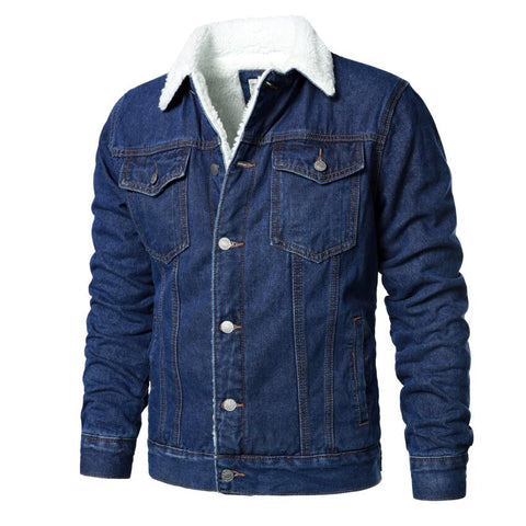 Men Light Blue Jean Jackets Casual Denim Coats