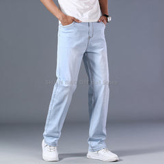 stretch men straight loose loose summer thin jeans spring classic
