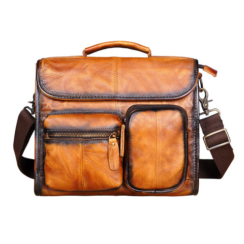 Original Leather Male Designer Casual Messenger Crossbody bag