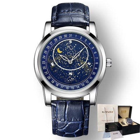 Mechanical Watch Gypsophila Watches for Man Corium Strap Automatic