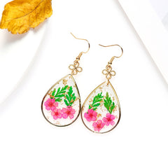 Real Floral Earrings Creative Dried Flower Earrings