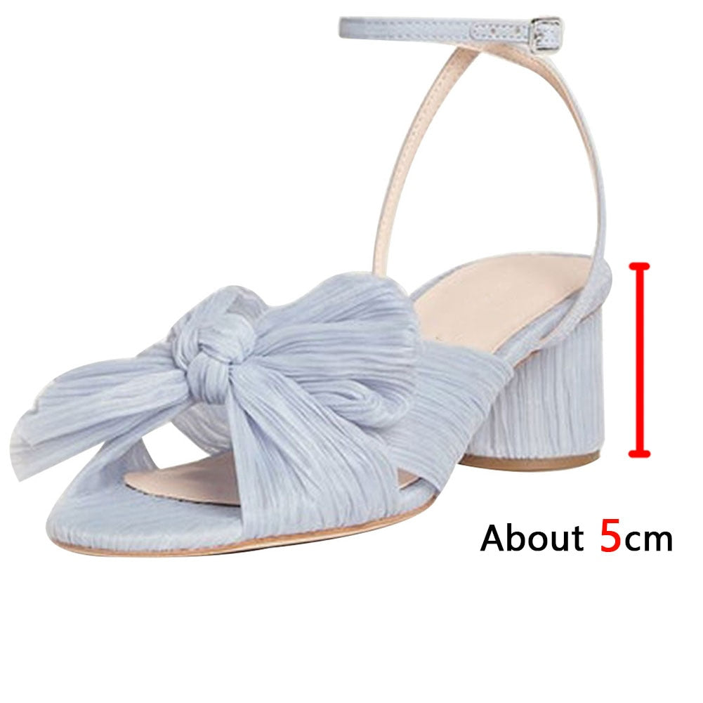 Woman Sandals Super High Heel With Butterfly-knot Sweet Lady Office