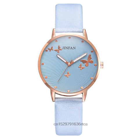 Elegant Simple Butterfly Design Dial Design Ladies Watches