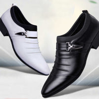 Men Leather Shoes Casual Shoes Slip-on Business Dress Shoes
