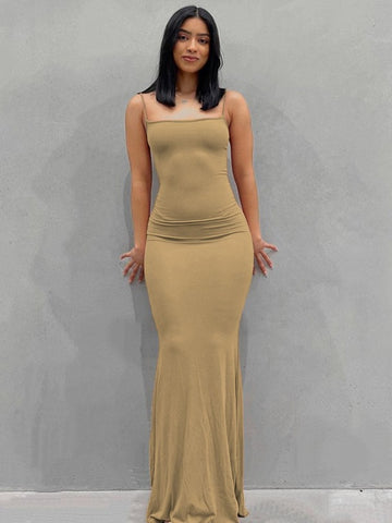 Strap Backless Long Maxi Dresses Party Club Vacation Outfits