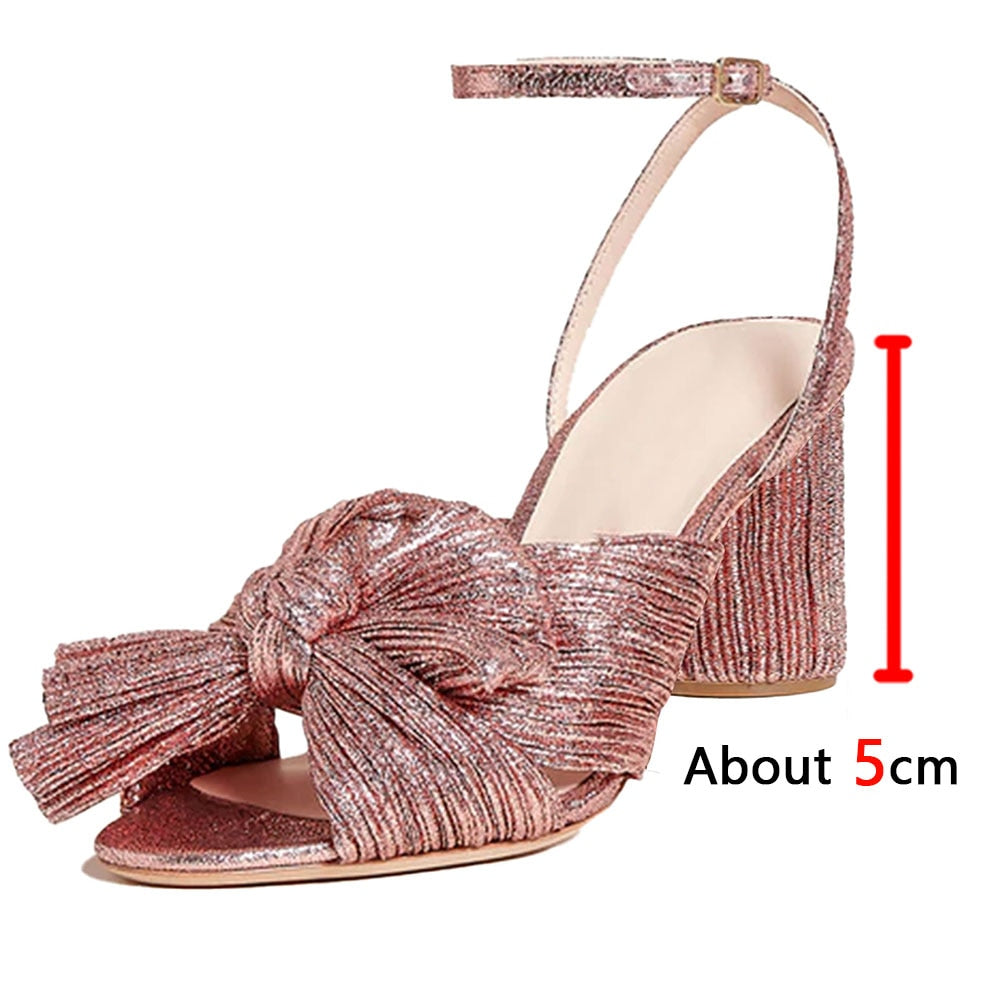 Woman Sandals Super High Heel With Butterfly-knot Sweet Lady Office