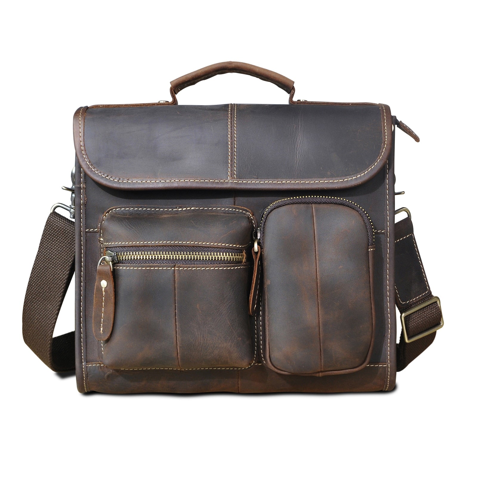 Original Leather Male Designer Casual Messenger Crossbody bag