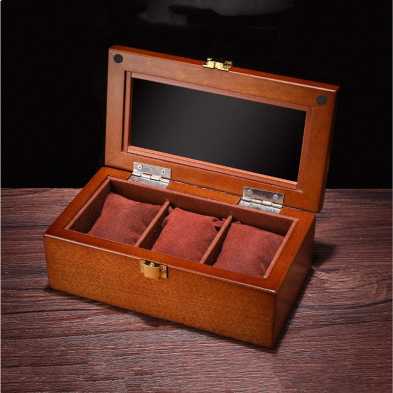 Wood Watches Box Organizer Top Wooden Watch Display Fashion