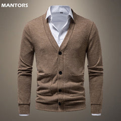 Mens Sweater Knitted Men Vintage Cardigan Sweater Casual Pullover Streetwear Loose Knitwear Tops