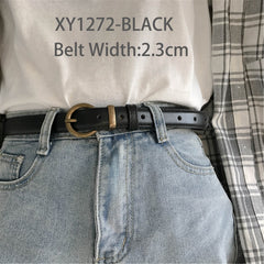 Belt Genuine Leather Ladies Thin Belts Fashion Jeans Windbreaker Waistband