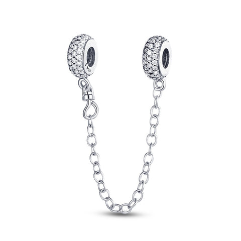 Silver Color Heart Shaped Charms Beads